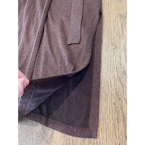 Lovers And Friends Azita Wrap Dress Women’s Size S Chocolate Brown Midi Shimmer - Picture 8 of 16